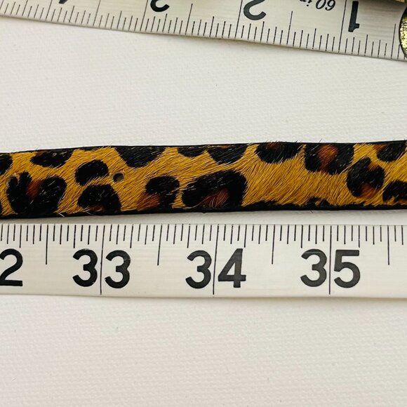 Banana Republic Leopard Print Haircalf Skinny Belt Size XS - Picture 9 of 9